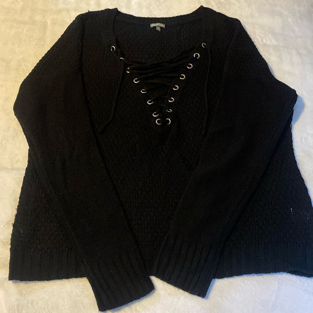 Charlotte Russe lace front sweater